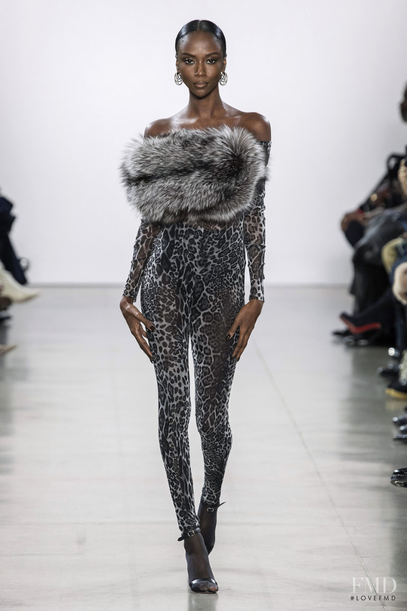 Riley Montana featured in  the Laquan Smith fashion show for Autumn/Winter 2019