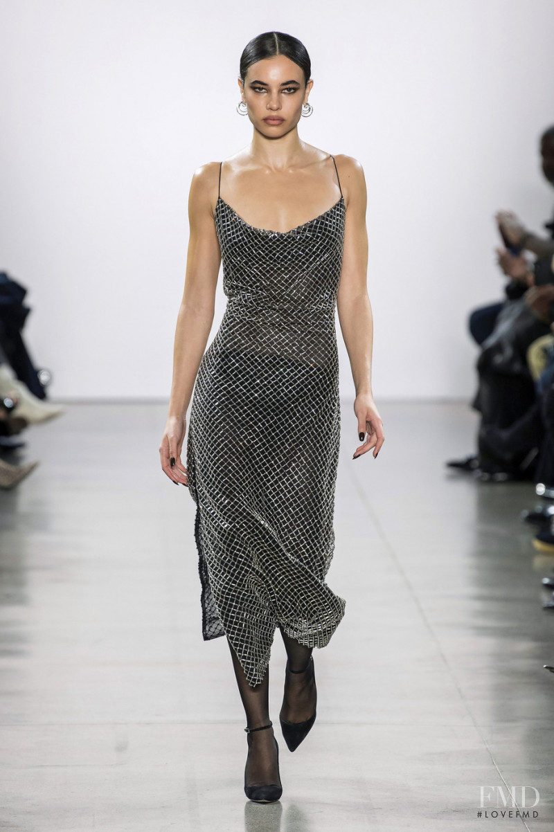 Erin Eliopulos featured in  the Laquan Smith fashion show for Autumn/Winter 2019