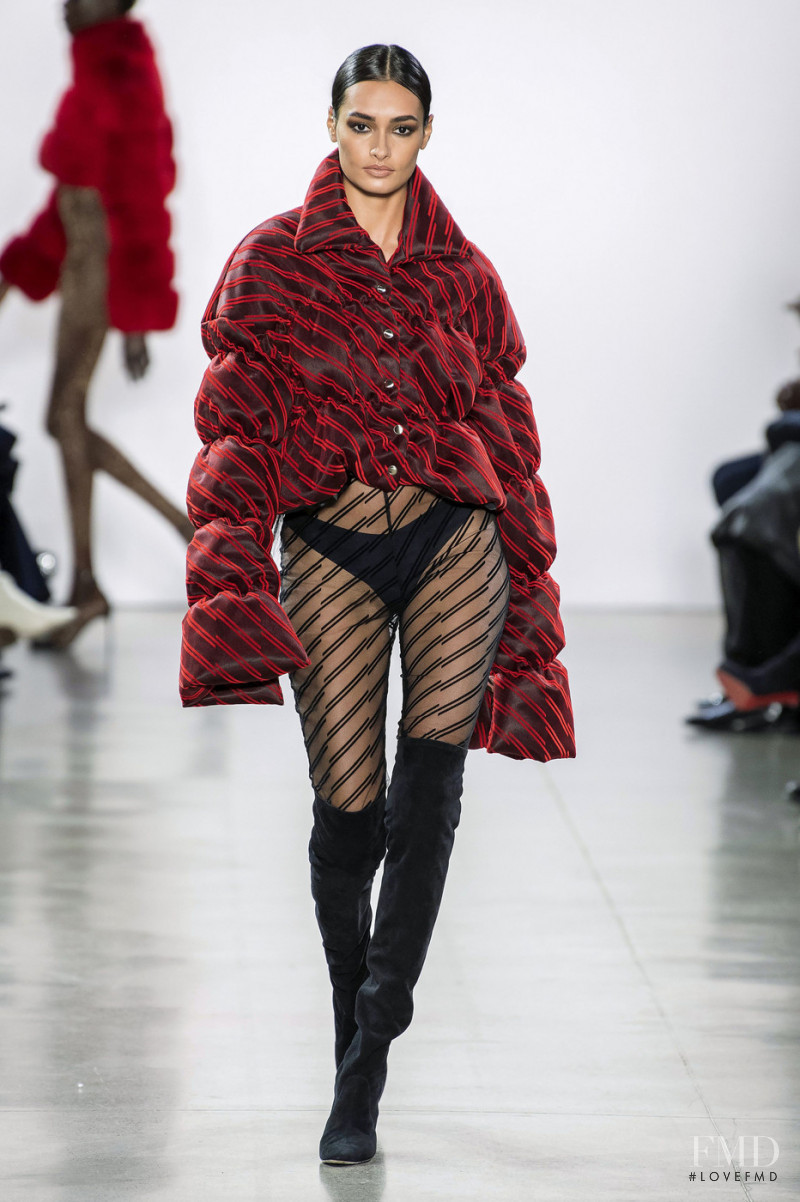 Gizele Oliveira featured in  the Laquan Smith fashion show for Autumn/Winter 2019