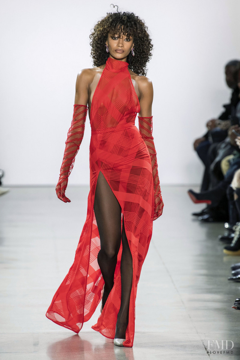 Cheyenne Maya Carty featured in  the Laquan Smith fashion show for Autumn/Winter 2019