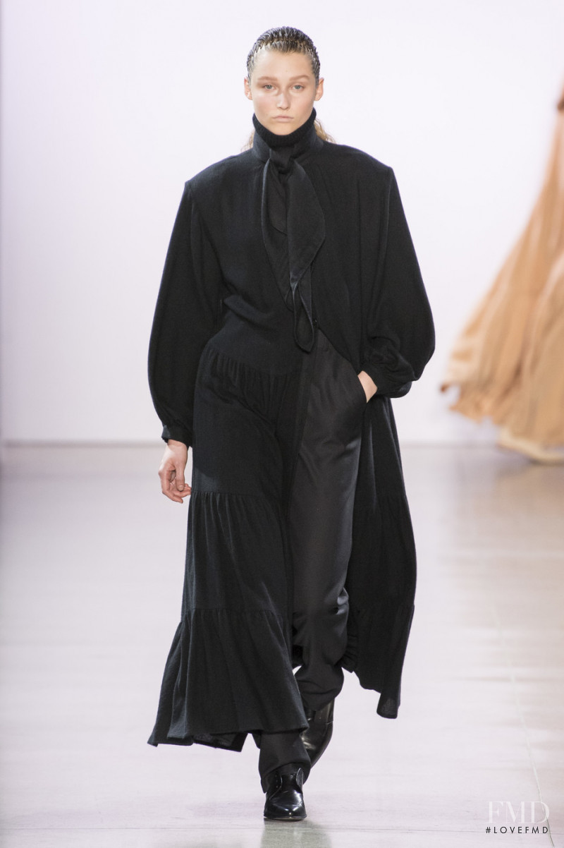 Elien Swalens featured in  the Ryan Roche fashion show for Autumn/Winter 2019
