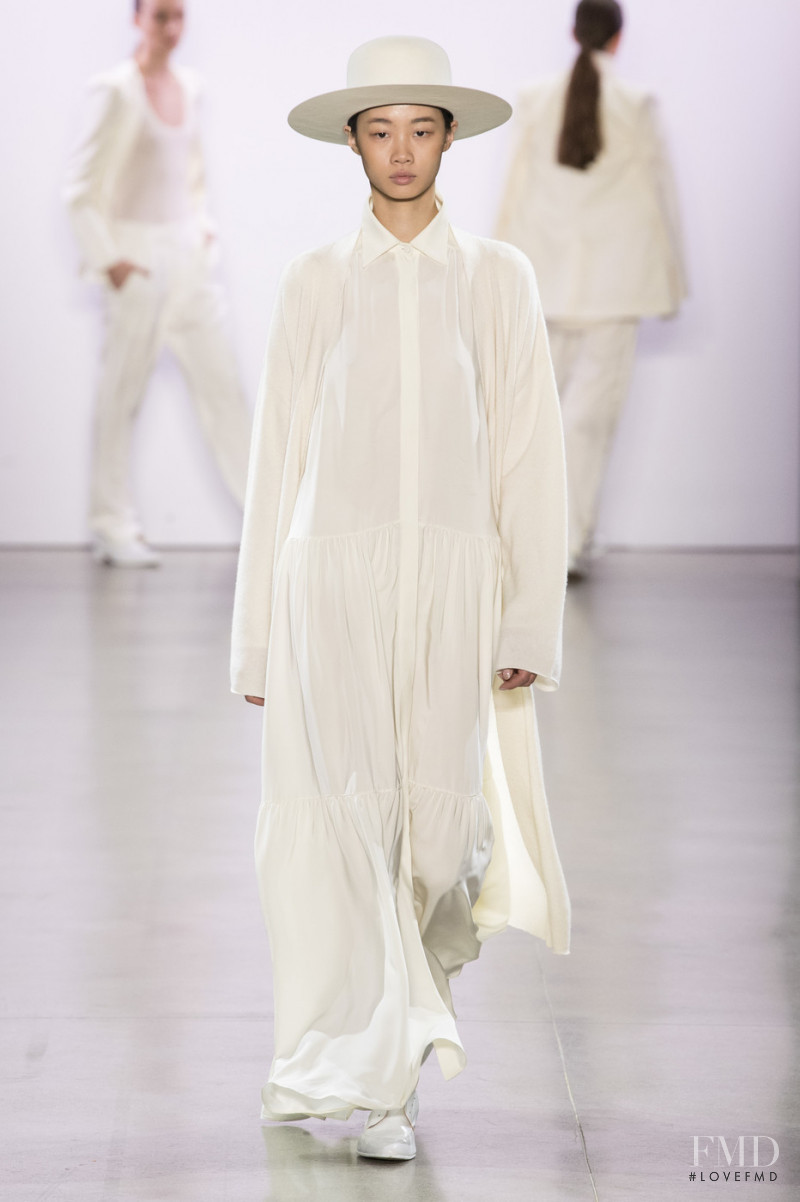 Huan Zhou featured in  the Ryan Roche fashion show for Autumn/Winter 2019