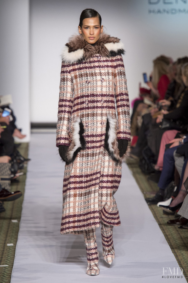 Thayna Santos Silva featured in  the Dennis Basso fashion show for Autumn/Winter 2019