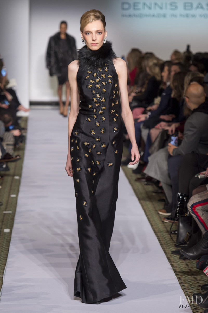 Zlata Semenko featured in  the Dennis Basso fashion show for Autumn/Winter 2019