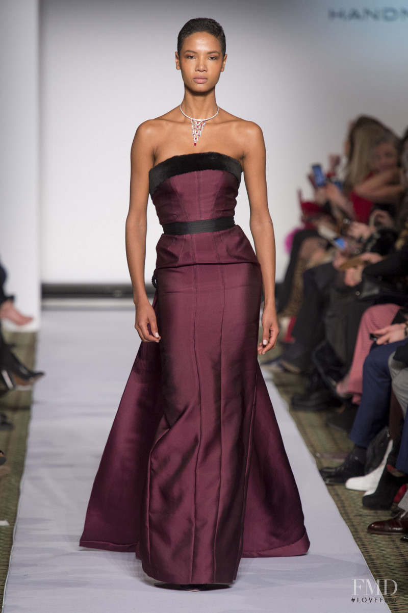 Ariela Soares featured in  the Dennis Basso fashion show for Autumn/Winter 2019