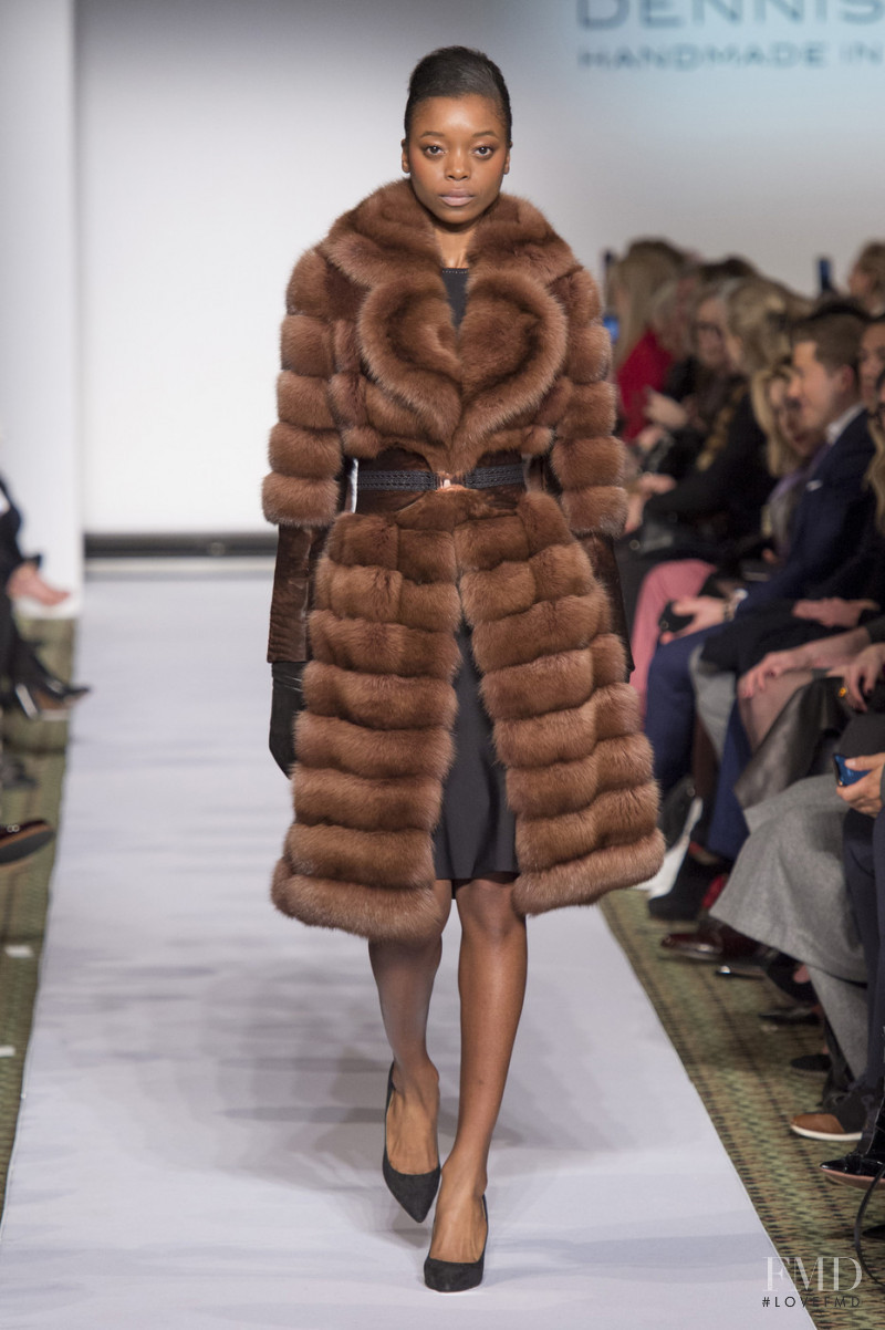 Olivia Anakwe featured in  the Dennis Basso fashion show for Autumn/Winter 2019