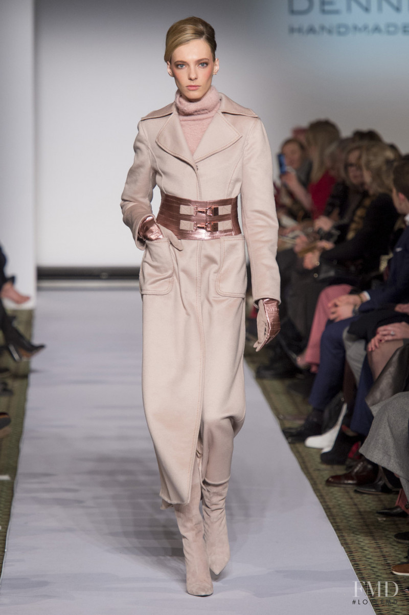 Zlata Semenko featured in  the Dennis Basso fashion show for Autumn/Winter 2019