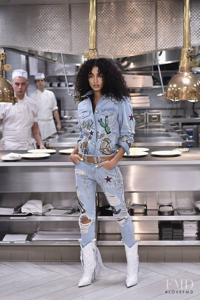 Raven Lyn featured in  the Philipp Plein fashion show for Autumn/Winter 2019