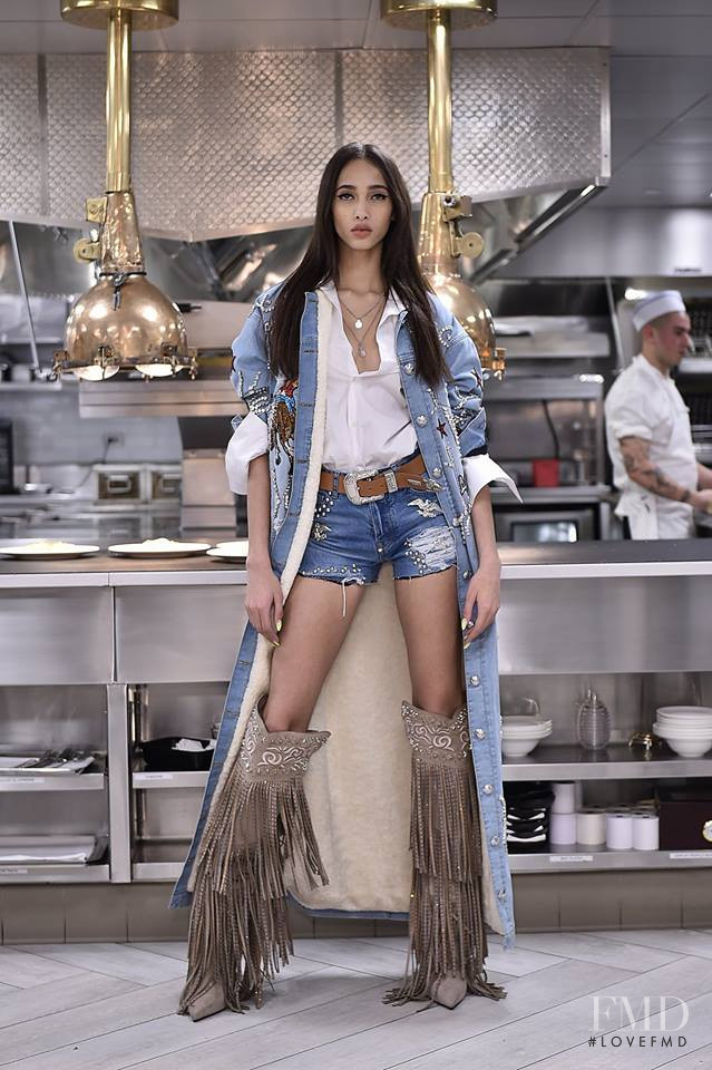 Yasmin Wijnaldum featured in  the Philipp Plein fashion show for Autumn/Winter 2019