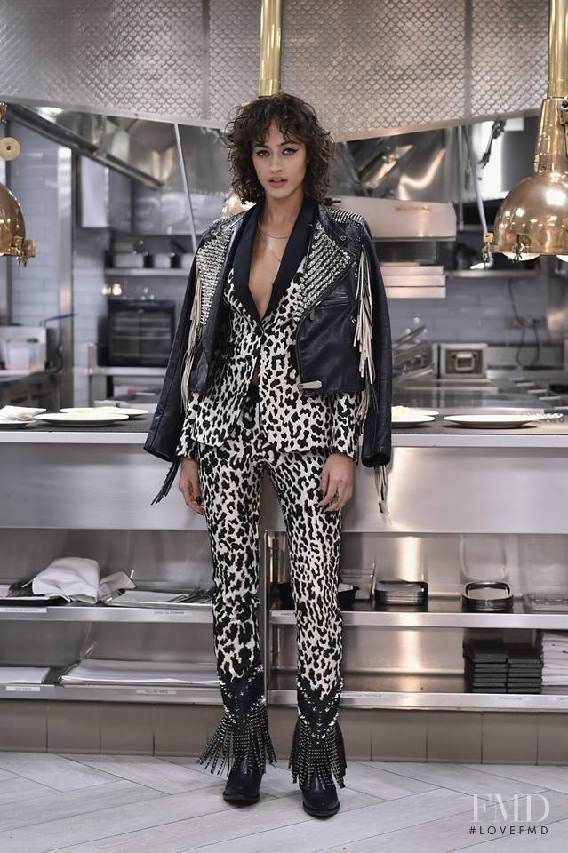 Alanna Arrington featured in  the Philipp Plein fashion show for Autumn/Winter 2019