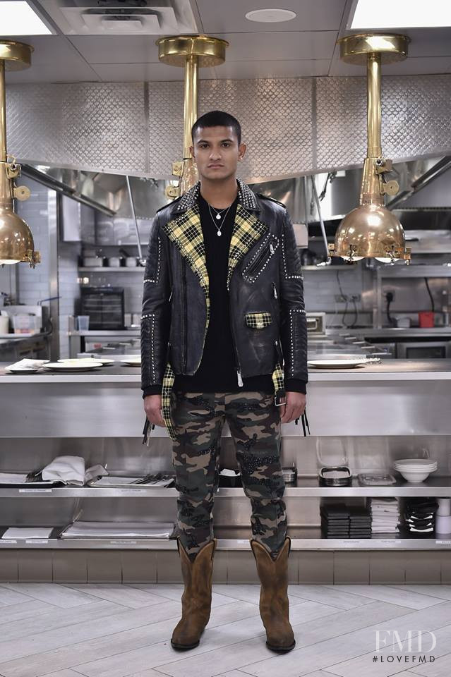 Tre Boutilier featured in  the Philipp Plein fashion show for Autumn/Winter 2019