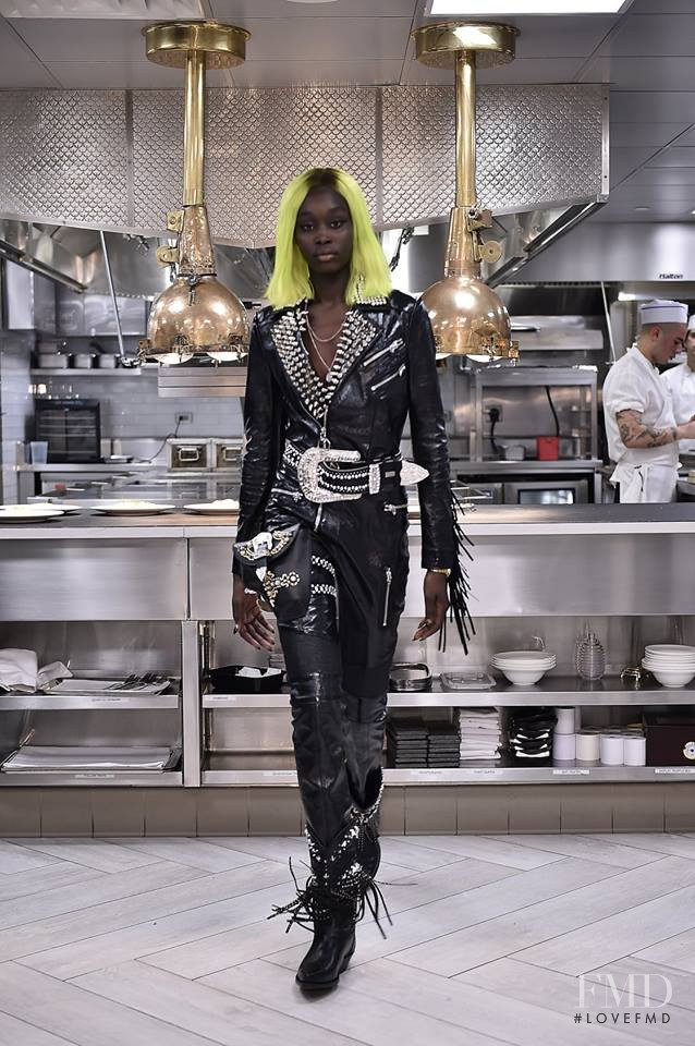 Sabah Koj featured in  the Philipp Plein fashion show for Autumn/Winter 2019