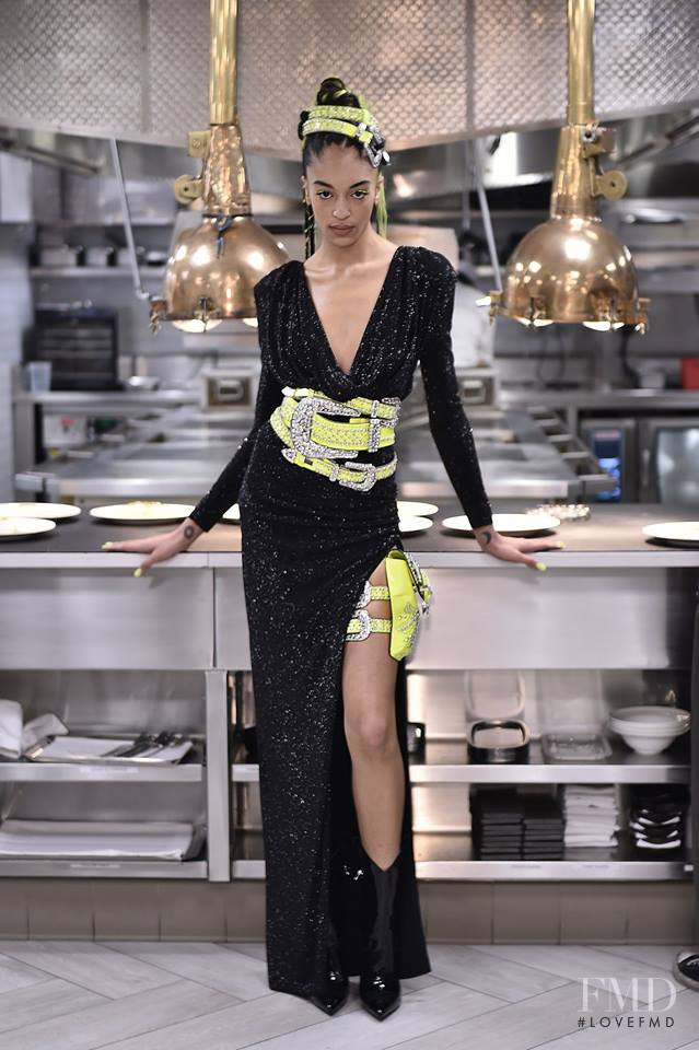 Indira Scott featured in  the Philipp Plein fashion show for Autumn/Winter 2019