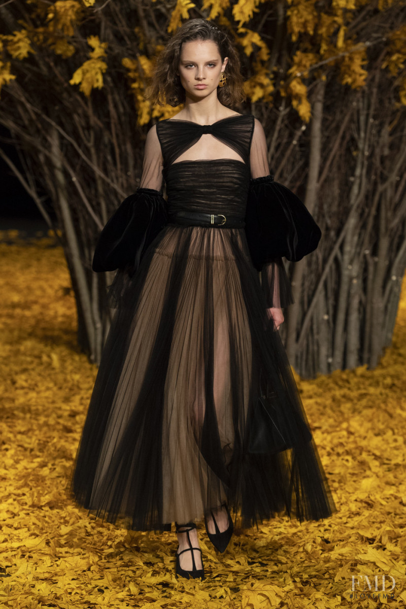 Giselle Norman featured in  the Khaite fashion show for Autumn/Winter 2019
