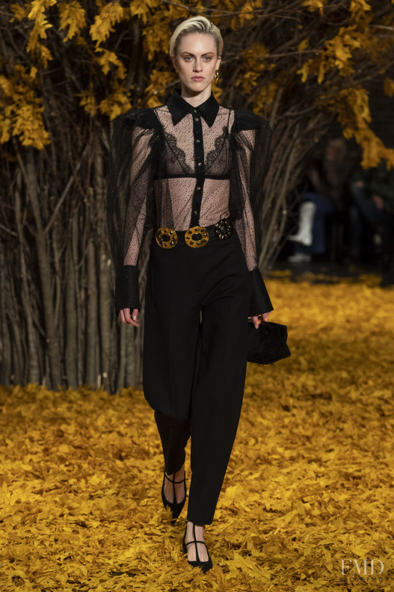 Sarah Brannon featured in  the Khaite fashion show for Autumn/Winter 2019