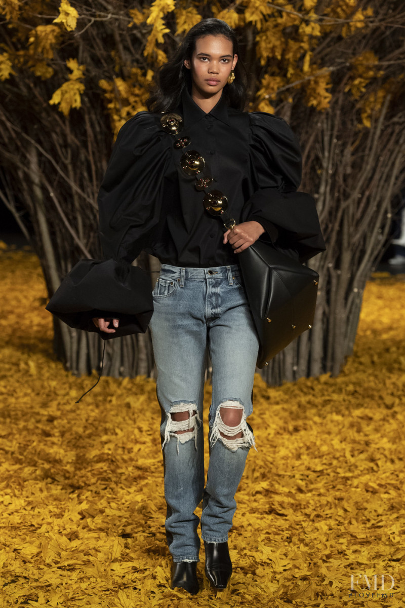 Jordan Daniels featured in  the Khaite fashion show for Autumn/Winter 2019