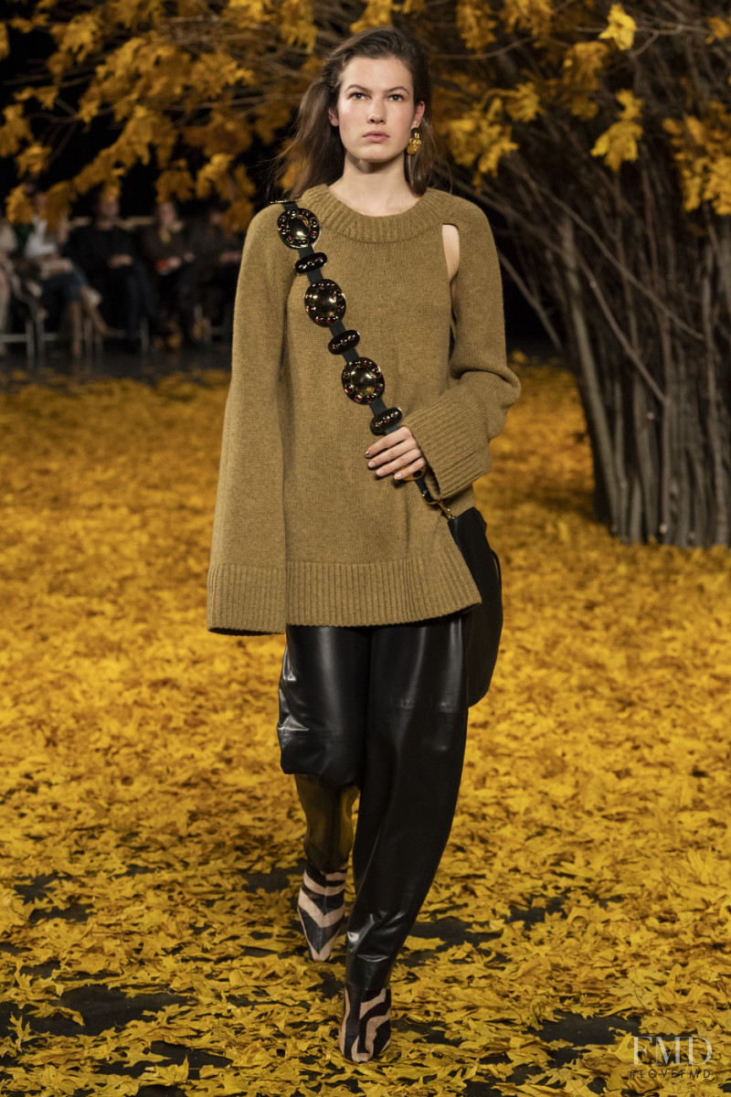 Roos Van Elk featured in  the Khaite fashion show for Autumn/Winter 2019