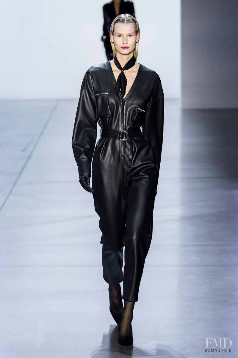 Mariina Keskitalo featured in  the Sally LaPointe fashion show for Autumn/Winter 2019