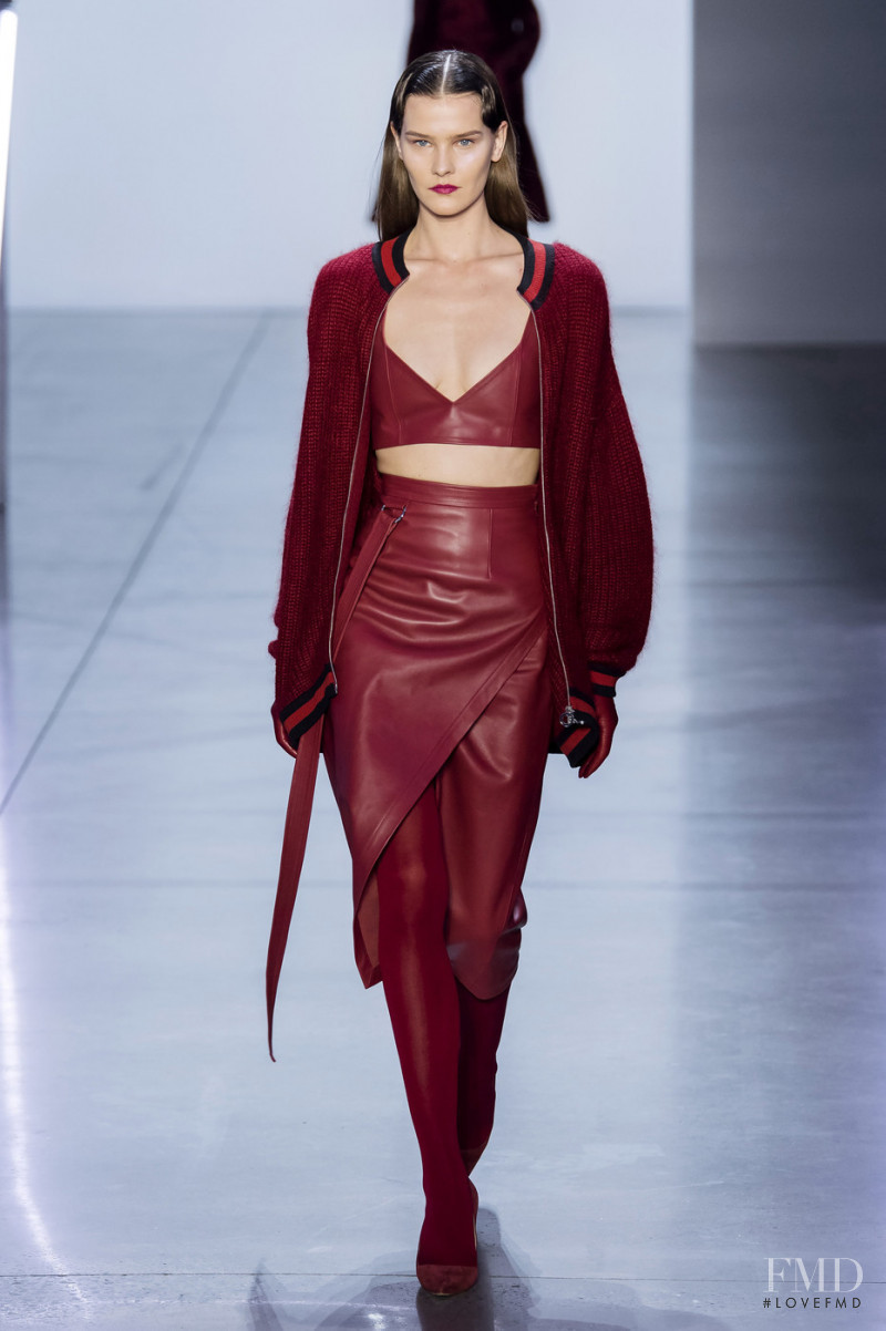 Magdalena Chachlica featured in  the Sally LaPointe fashion show for Autumn/Winter 2019