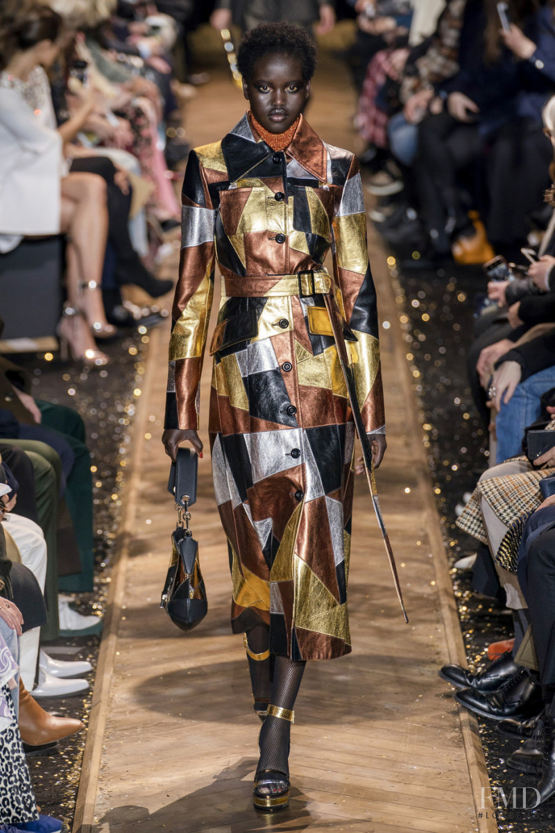 Adut Akech Bior featured in  the Michael Kors Collection fashion show for Autumn/Winter 2019