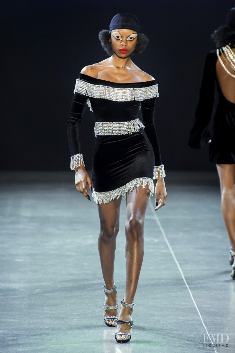 Olivia Anakwe featured in  the Christian Cowan fashion show for Autumn/Winter 2019
