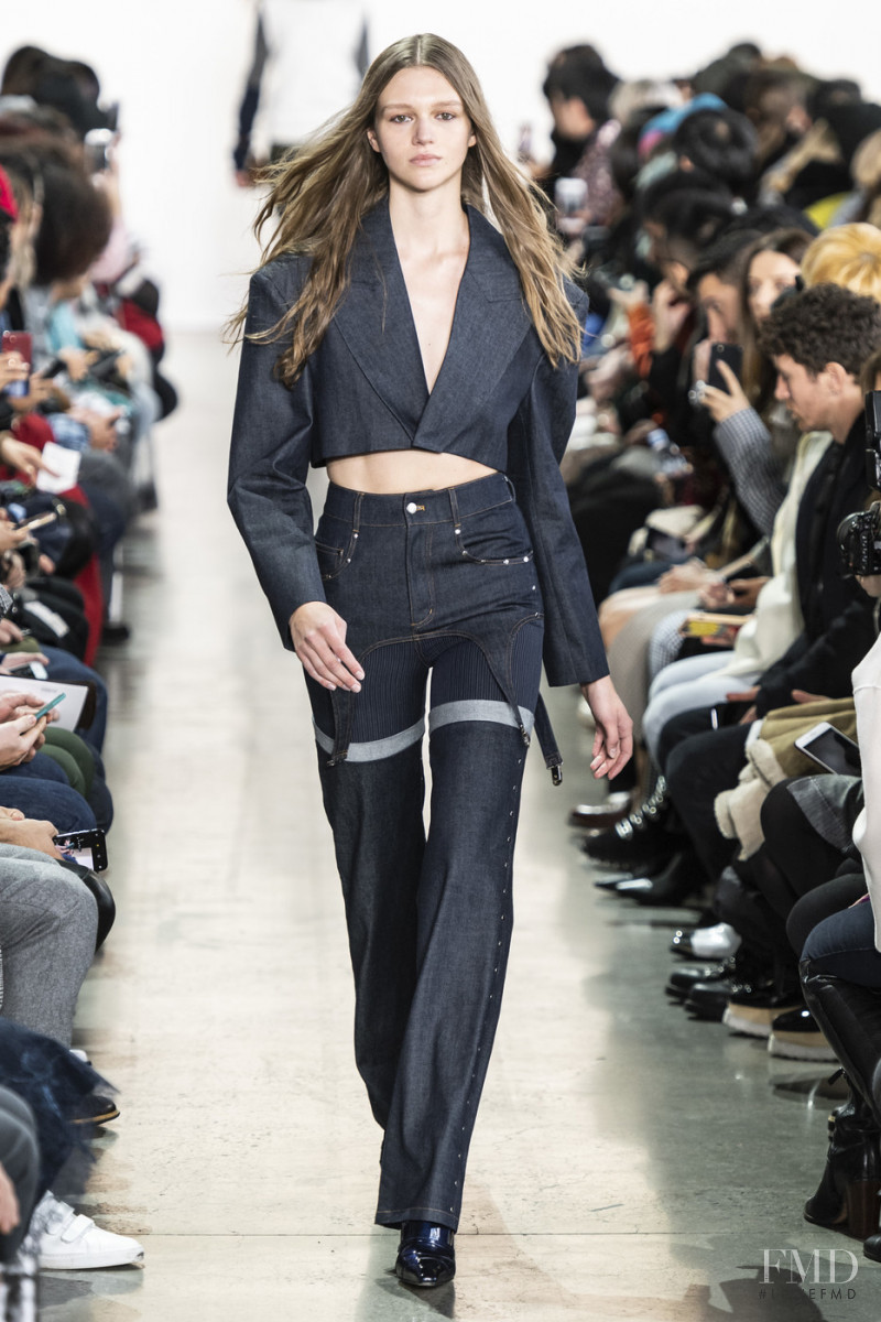 Natalie Ogg featured in  the Calvin Luo fashion show for Autumn/Winter 2019
