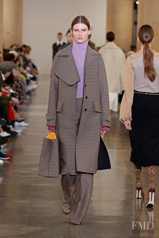 Giedre Dukauskaite featured in  the Victoria Beckham fashion show for Autumn/Winter 2019