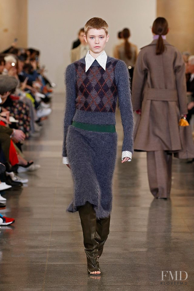 Maike Inga featured in  the Victoria Beckham fashion show for Autumn/Winter 2019