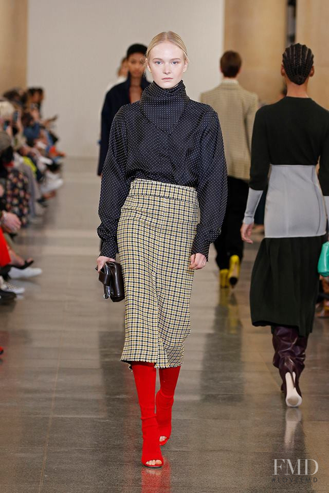 Maja Salamon featured in  the Victoria Beckham fashion show for Autumn/Winter 2019