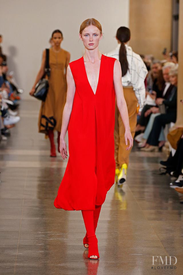Rianne Van Rompaey featured in  the Victoria Beckham fashion show for Autumn/Winter 2019