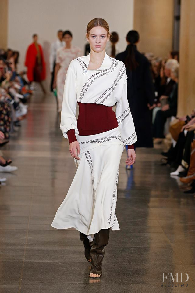 Sarah Dahl featured in  the Victoria Beckham fashion show for Autumn/Winter 2019