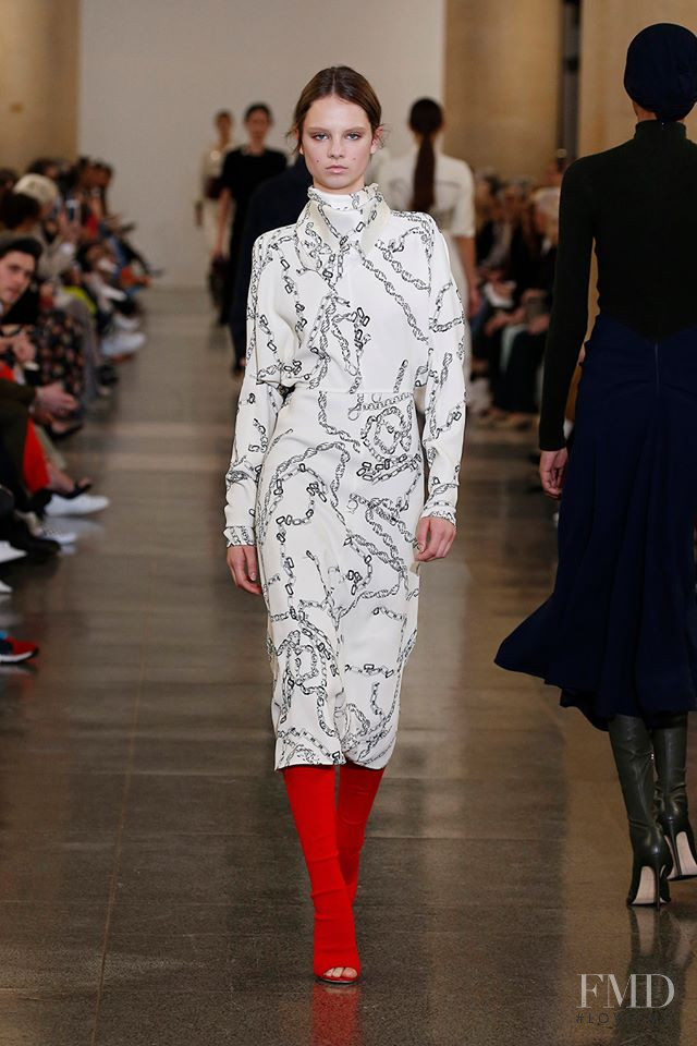 Giselle Norman featured in  the Victoria Beckham fashion show for Autumn/Winter 2019