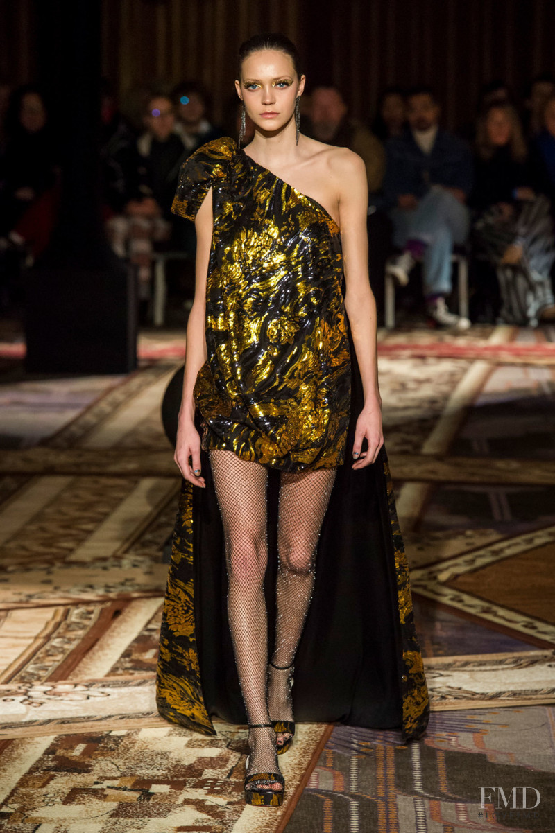 Anniek Verfaille featured in  the Halpern fashion show for Autumn/Winter 2019