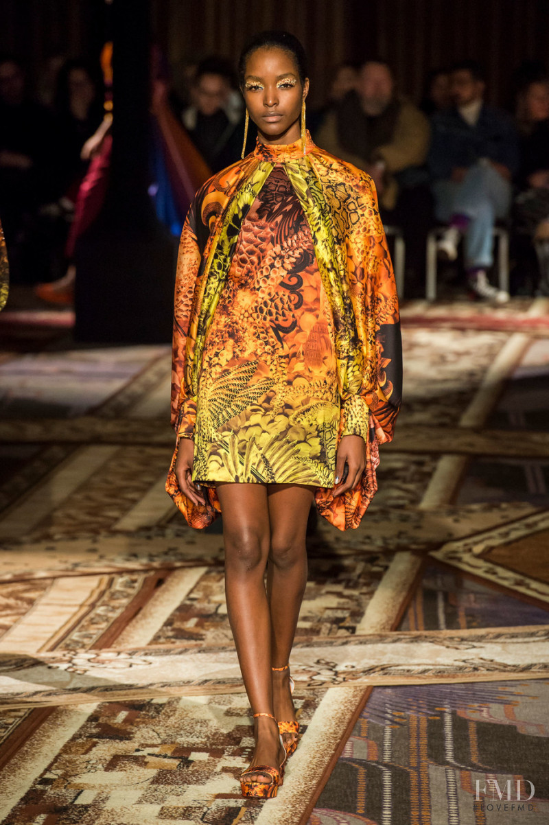 Miqueal Symone Williams featured in  the Halpern fashion show for Autumn/Winter 2019