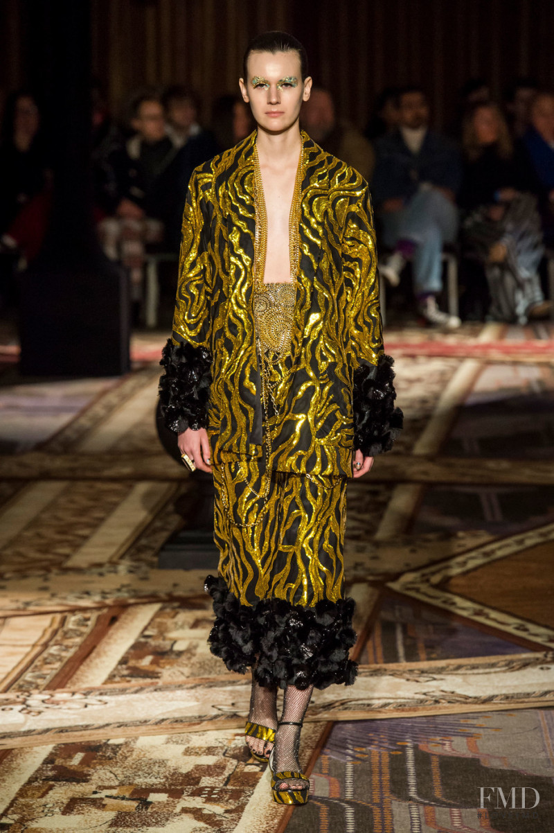 Jamily Meurer Wernke featured in  the Halpern fashion show for Autumn/Winter 2019