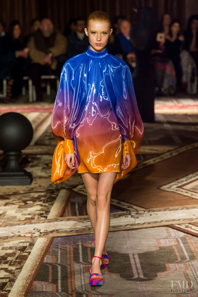 Yeva Podurian featured in  the Halpern fashion show for Autumn/Winter 2019
