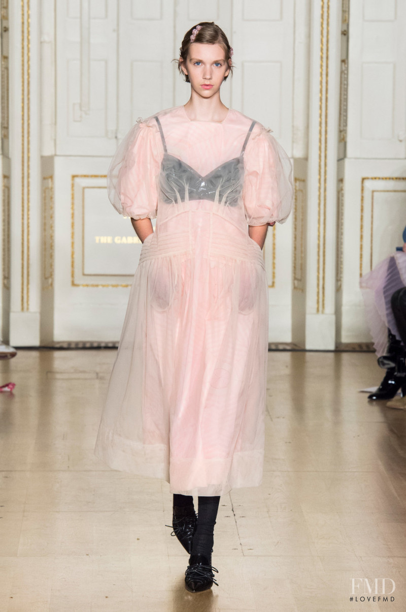Bente Oort featured in  the Simone Rocha fashion show for Autumn/Winter 2019
