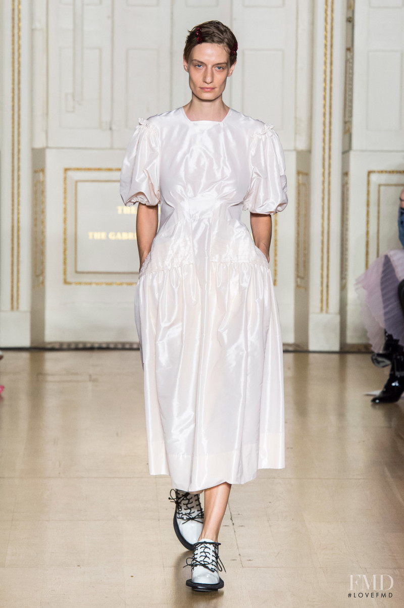 Veronika Kunz featured in  the Simone Rocha fashion show for Autumn/Winter 2019