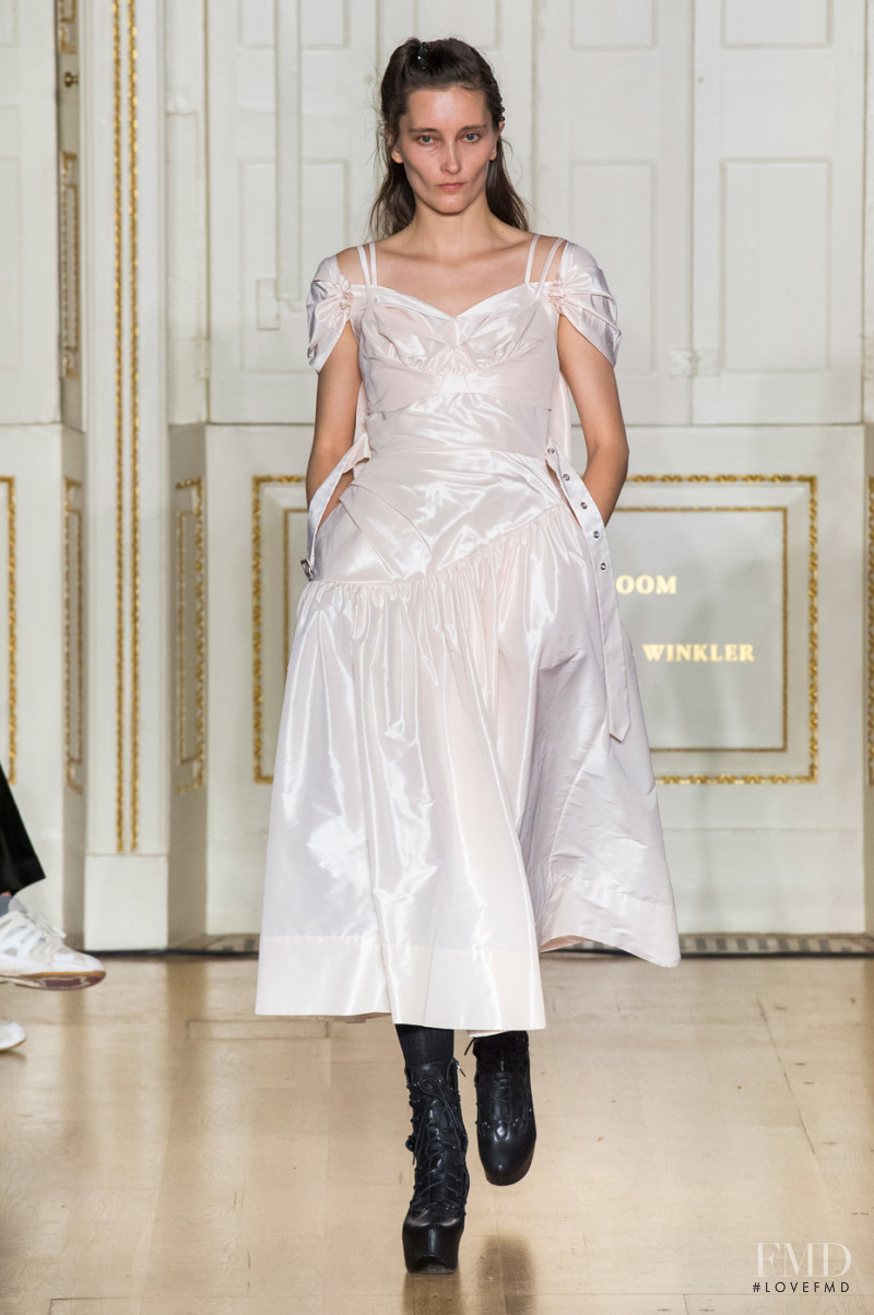 Iekeliene Stange featured in  the Simone Rocha fashion show for Autumn/Winter 2019