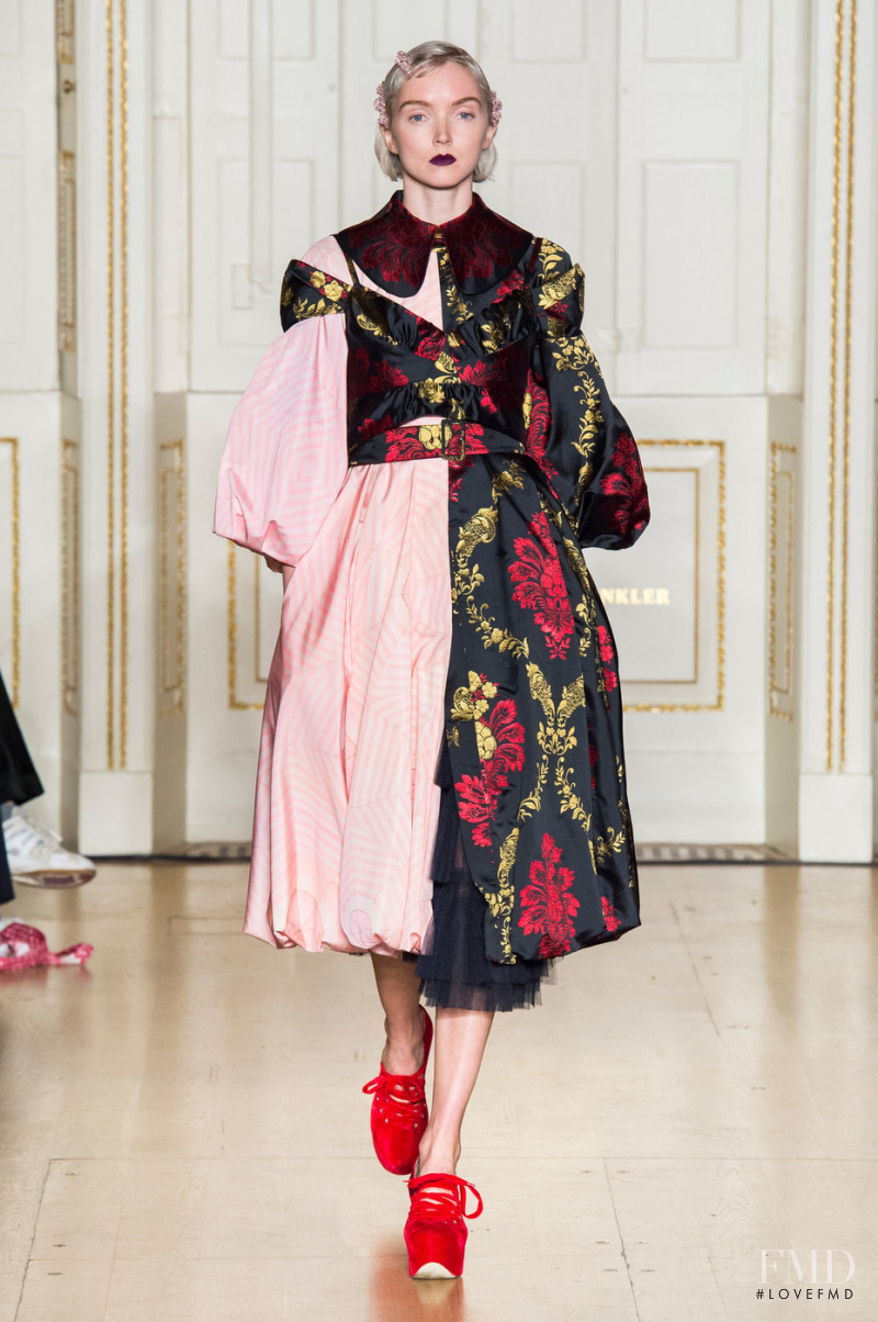 Lily Cole featured in  the Simone Rocha fashion show for Autumn/Winter 2019