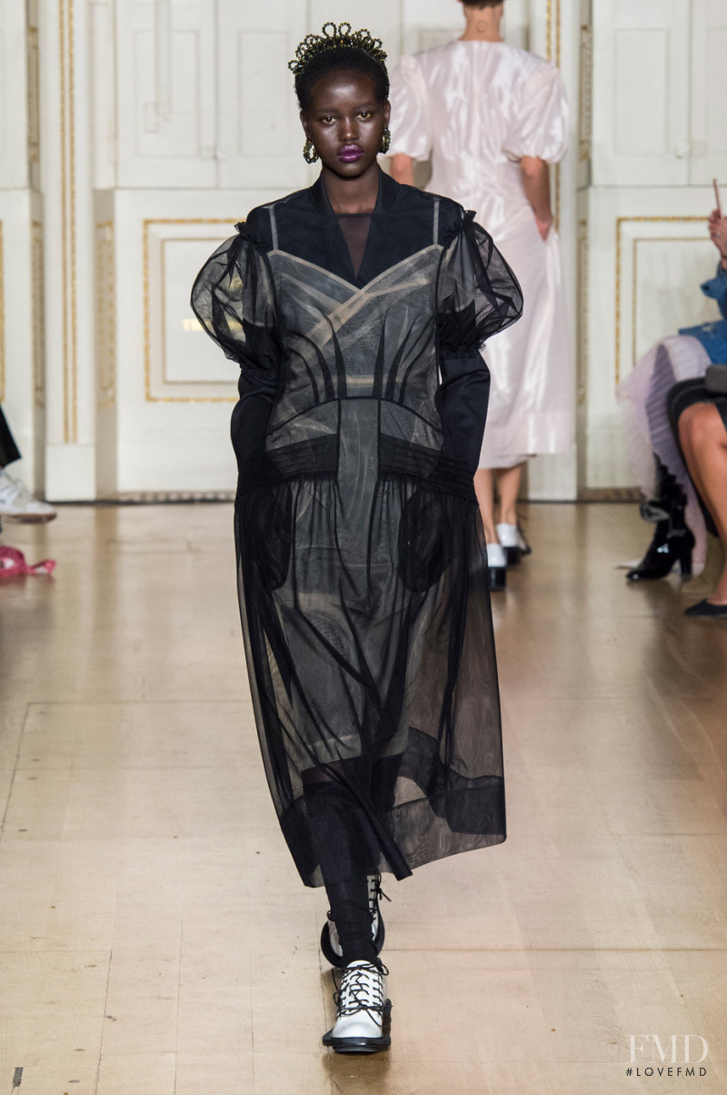 Adut Akech Bior featured in  the Simone Rocha fashion show for Autumn/Winter 2019