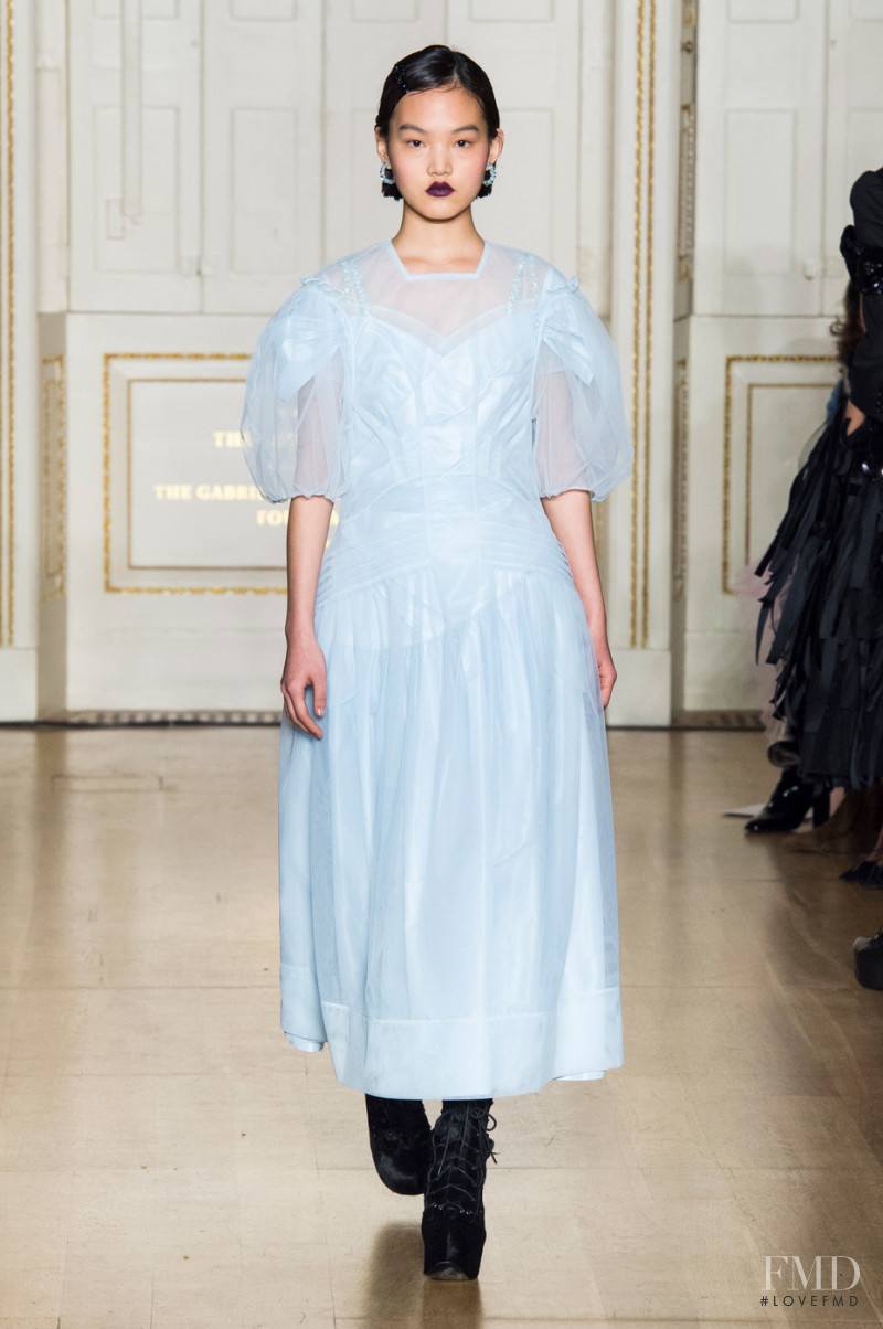 Pan Hao Wen featured in  the Simone Rocha fashion show for Autumn/Winter 2019