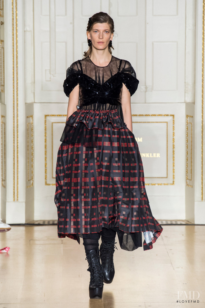 Valerija Kelava featured in  the Simone Rocha fashion show for Autumn/Winter 2019