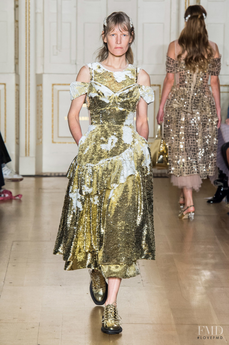 Kirsten Owen featured in  the Simone Rocha fashion show for Autumn/Winter 2019