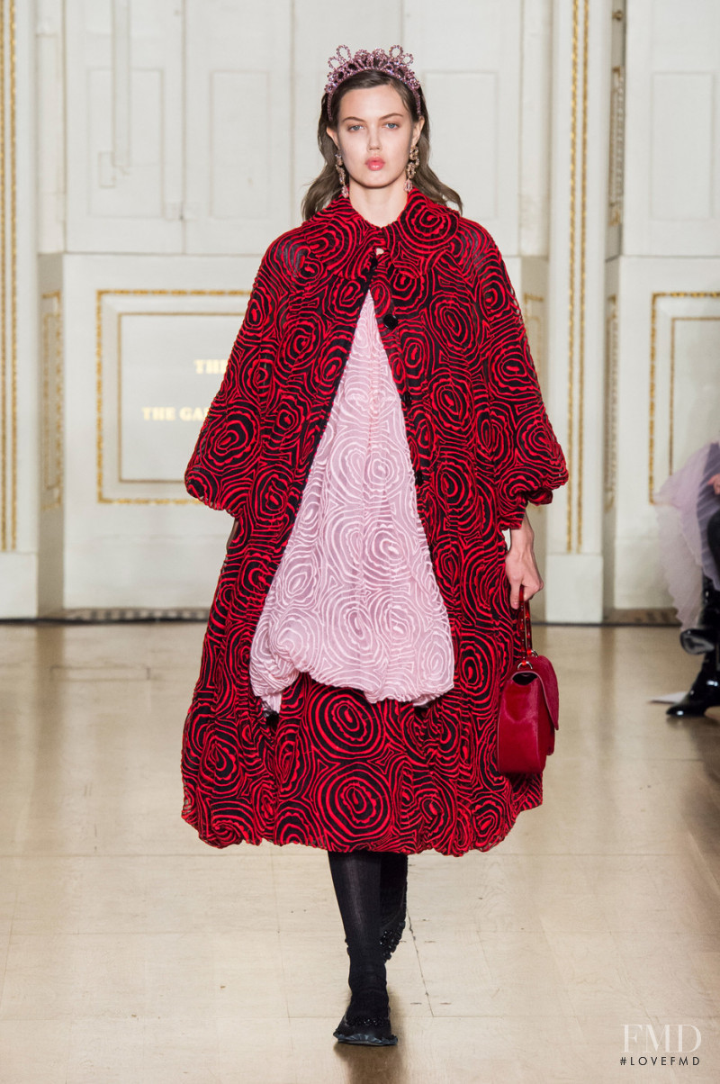 Lindsey Wixson featured in  the Simone Rocha fashion show for Autumn/Winter 2019