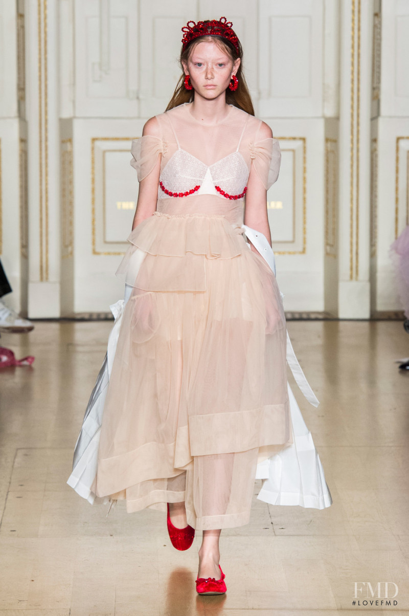 Sara Grace Wallerstedt featured in  the Simone Rocha fashion show for Autumn/Winter 2019