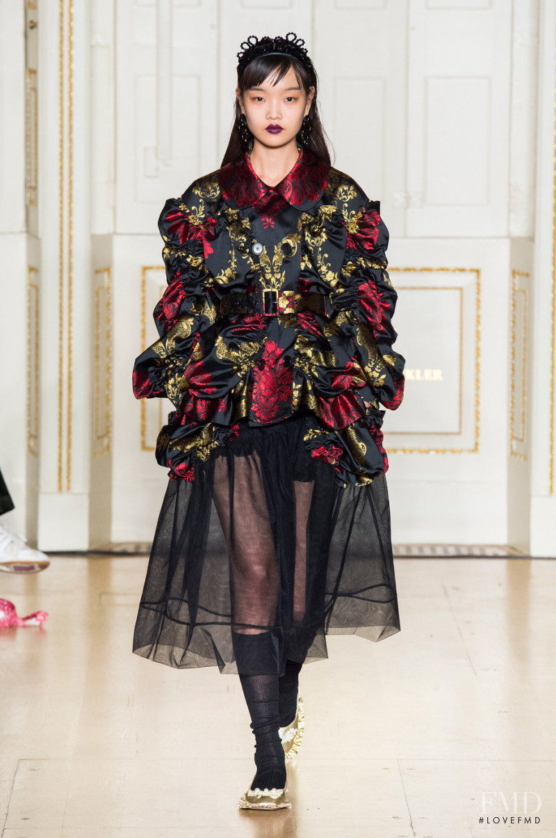 Youn Bomi featured in  the Simone Rocha fashion show for Autumn/Winter 2019