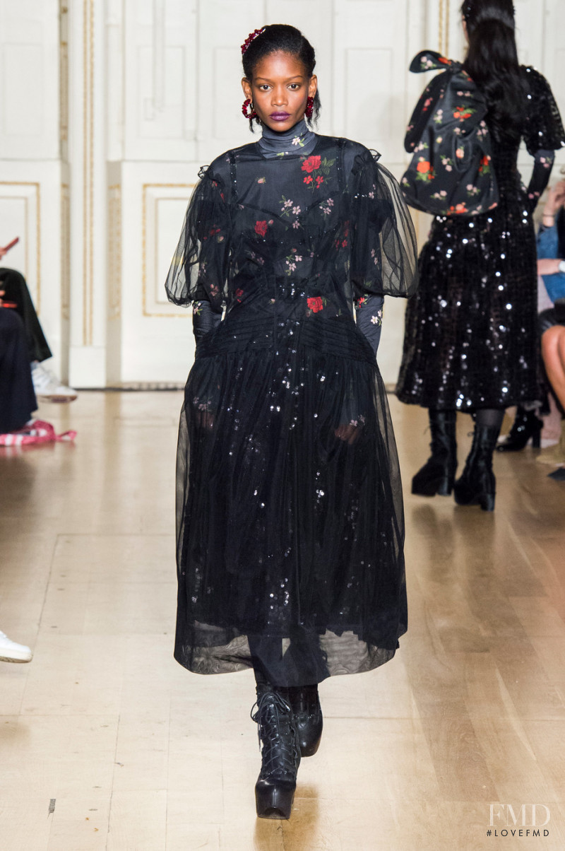 Elibeidy Dani featured in  the Simone Rocha fashion show for Autumn/Winter 2019