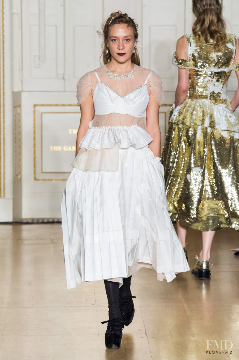 Chloe Sevigny featured in  the Simone Rocha fashion show for Autumn/Winter 2019