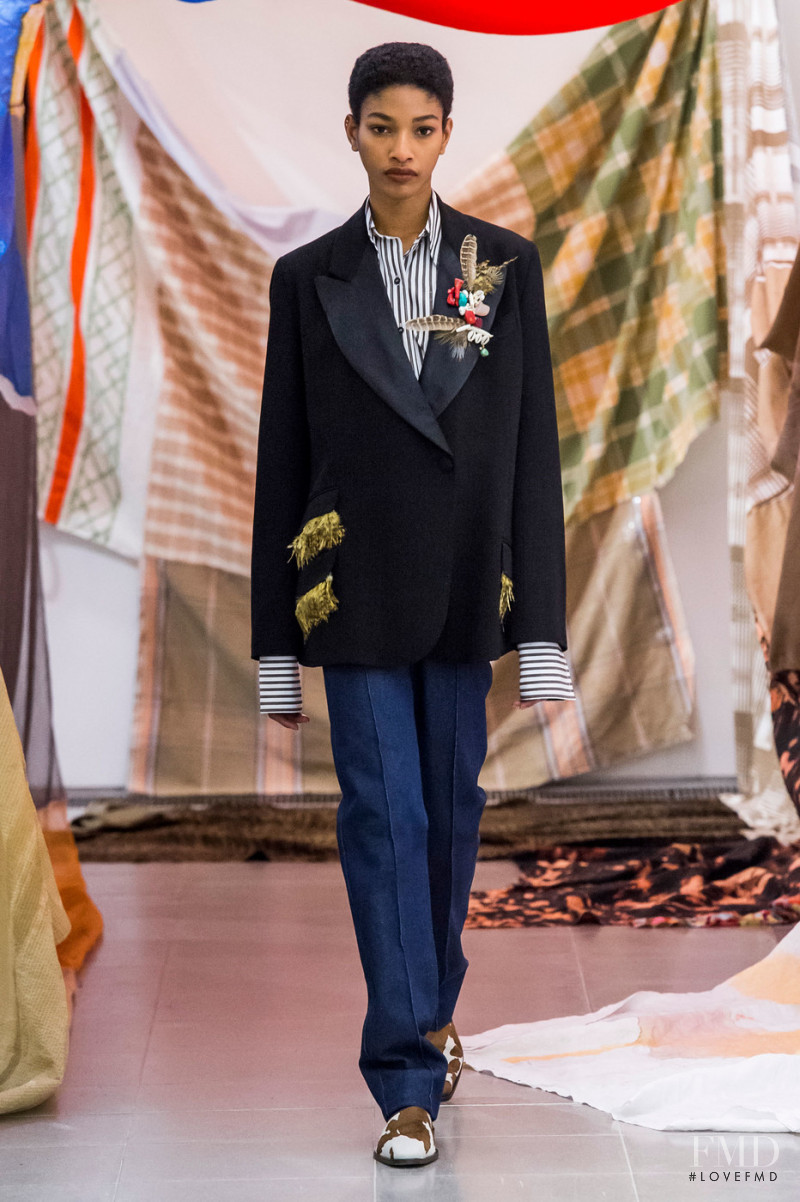 Naomi Chin Wing featured in  the Wales Bonner fashion show for Autumn/Winter 2019